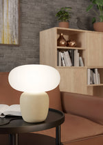 Eglo EU Cahuama Light Brown Ceramic & Glass Contemporary Table Lamp