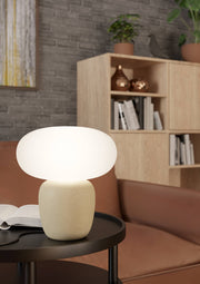 Eglo EU Cahuama Light Brown Ceramic & Glass Contemporary Table Lamp