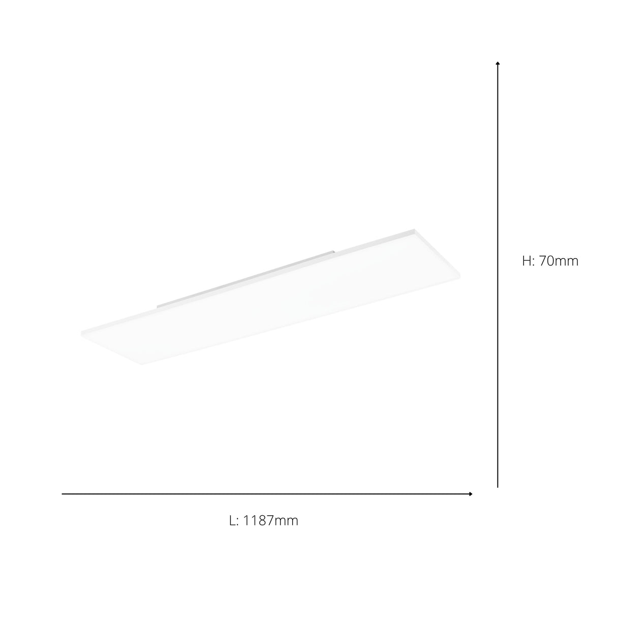 Eglo EU Turcona-CCT Steel & Aluminium White LED Ceiling Light, 118.7cm
