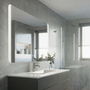 Eglo EU BUENAVISTA 2 LED Bathroom Mirror Light – 800mm Silver, Anti?Fog, 3?Step CCT Touch Switch, IP44
