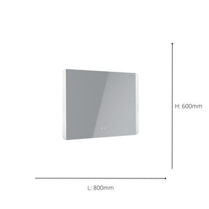 Eglo EU BUENAVISTA 2 LED Bathroom Mirror Light – 800mm Silver, Anti?Fog, 3?Step CCT Touch Switch, IP44