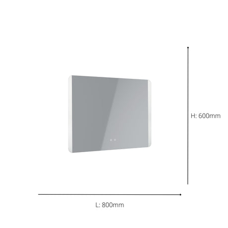 Eglo EU BUENAVISTA 2 LED Bathroom Mirror Light – 800mm Silver, Anti?Fog, 3?Step CCT Touch Switch, IP44