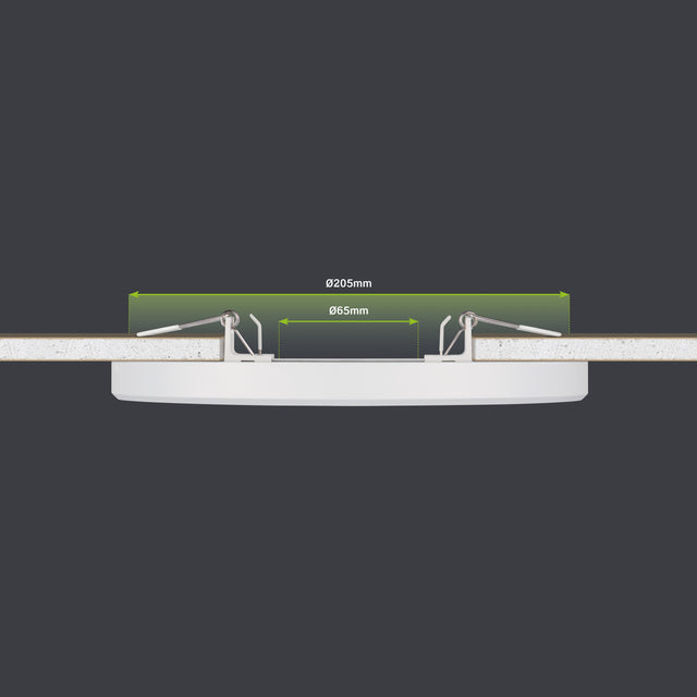 JCC Lighting JC131002 Skydisc™ Adjustable CCT Wall/Ceiling Light 18W IP20 3000/4000/5700K  Triac dim
