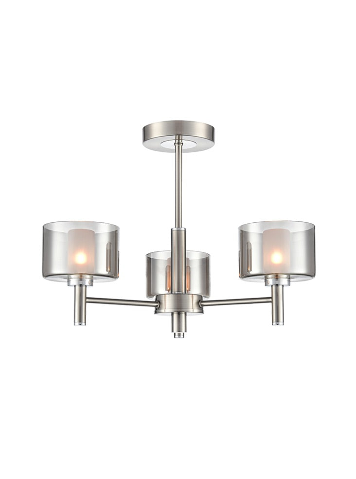 Franklite Argento 3lt Fitting in Satin Nickel Argento part no - FL2509-3