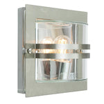 Norlys Bern 1 Light Wall Lantern - Stainless Steel With Clear Glass BERN-E27-S-S-C