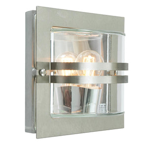 Norlys Bern 1 Light Wall Lantern - Stainless Steel With Clear Glass BERN-E27-S-S-C