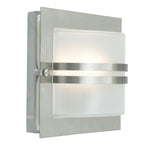 Norlys Bern 1 Light Wall Lantern - Stainless Steel With Frosted Glass BERN-E27-S-S-F
