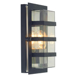 Norlys Boden 1 Light Wall Light - Black With Clear Polycarbonate BODEN-E27-BLK-C