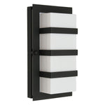 Norlys Boden 1 Light Wall Light - Black With Opal Polycarbonate BODEN-E27-BLK-O