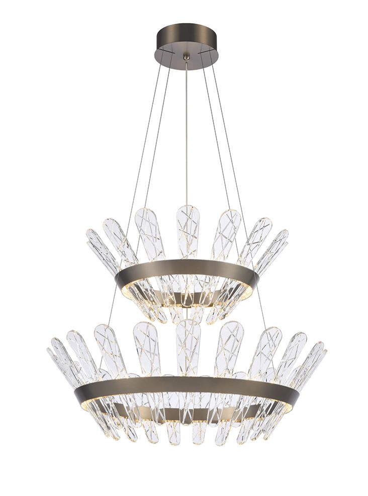 Franklite Beatrice Double Tiered Bronze LED Pendant Beatrice part no - PCH471