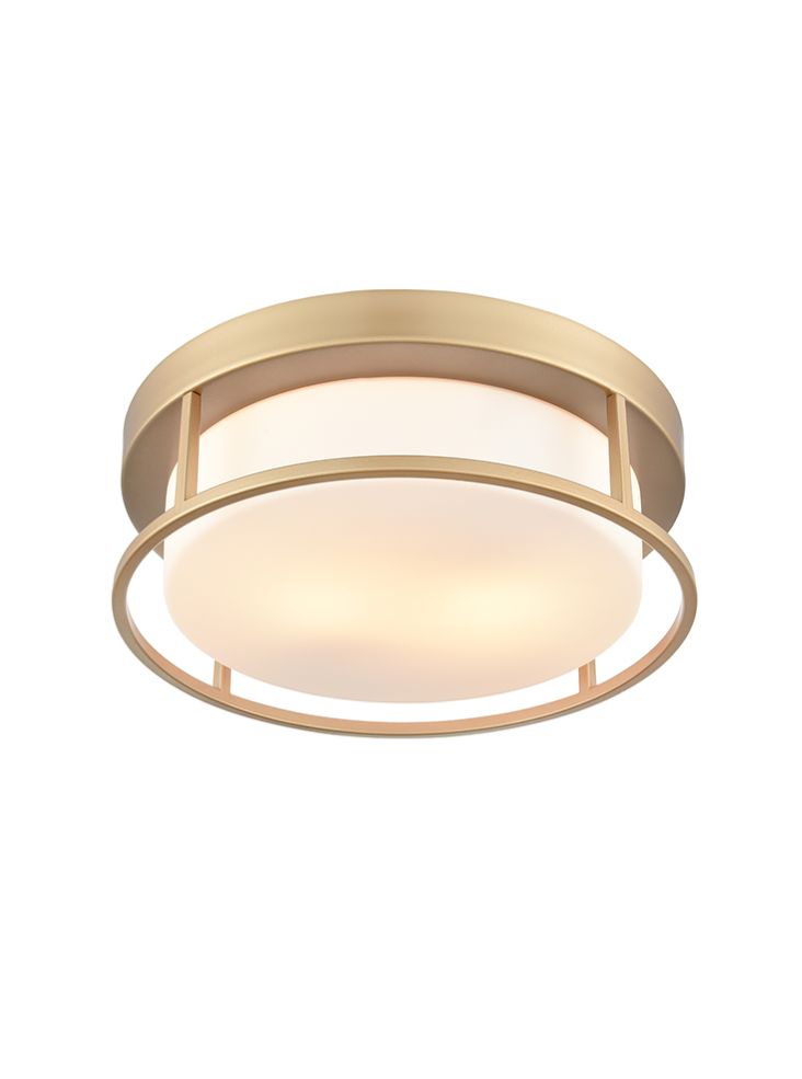 Franklite Blaine Gold Painted 300mm Flush Ceiling Fitting Blaine part no - CF5825