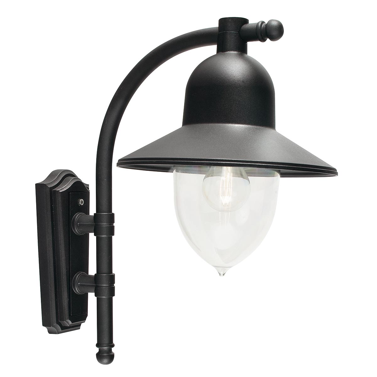Norlys Como 1 Light Wall Lantern - Black C2-BLACK