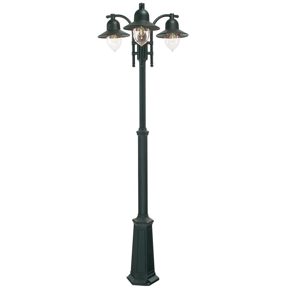 Norlys Como 3 Light Triple Head Post C7-BLACK
