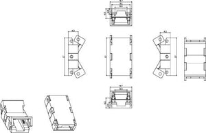 JCC Lighting JC121509 COB LED Strip 2-pin connector Strip to Strip Single colour  for 8mm(5PK)