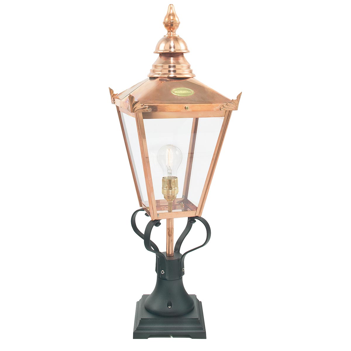 Norlys Chelsea 1 Light Pedestal Lantern CS3-COPPER