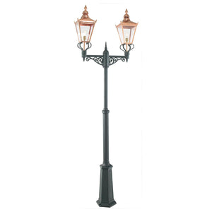 Norlys Chelsea Twin Head Lamp Post CS6-COPPER