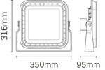JCC Lighting JC050003 Toughflood Asymmetric 150W 130lpcW 4000K IP65 Grey