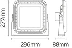 JCC Lighting JC050001 Toughflood Asymmetric 80W 130lpcW 4000K  IP65 Grey