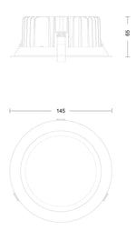 JCC Lighting JC54301 25W LED Downlight IP54 4000K Non dim 60° Ø120-130 cut out