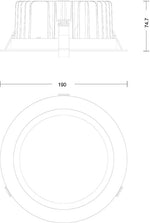 JCC Lighting JC54302 35W LED Downlight IP54 4000K Non dim 60° Ø160-170 cut out