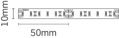 JCC Lighting Part Number JC121400 LED Strip 10m 24V 4.8W IP20 3000K
