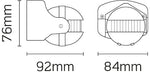 JCC Lighting LEV68003WH PIR Unit IP44 1000W White