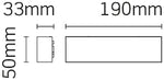 JCC Lighting JC17006 4.3W Surface mount linear downlight with recessed light output 45° beam IP65