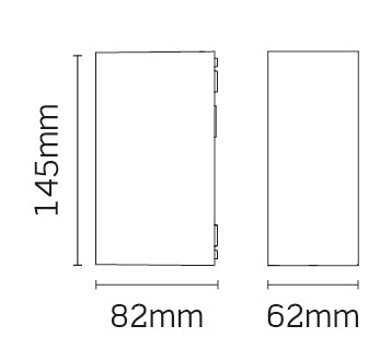 JCC Lighting JC17011 16W Surface mount up/downlight 73° beam angle IP54