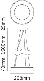 JCC Lighting JC96400 Ring pendant, 25W, 4000K, Dimmable (Triac)