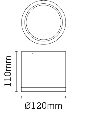JCC Lighting JC84311WH Surface high output IP54 25W non-dimmable 4000K 3025Lm 60°White