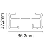 JCC Lighting JC14002BLK Mainline Mains IP20 1120mm Track Section Black