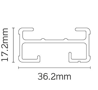 JCC Lighting JC14001BLK Mainline Mains IP20 510mm Track Section Black