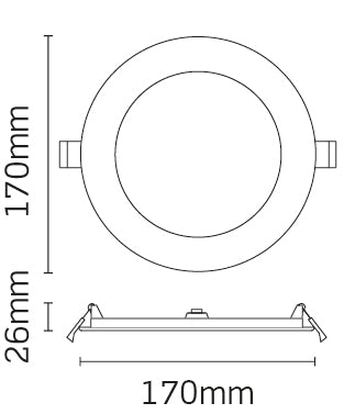 JCC Lighting JC72404 Skydisc IP20 10W 4700K