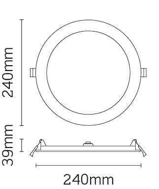 JCC Lighting JC72403DALI Skydisc 22W IP20 4000K DALI