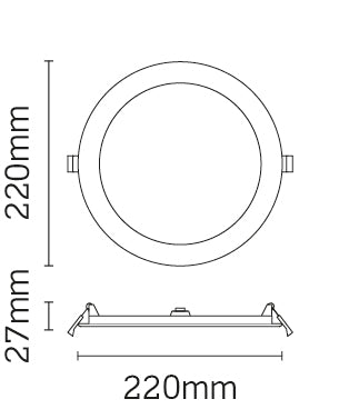 JCC Lighting JC73507 Skydisc IP65 17W 5700K dimmable