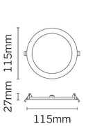 JCC Lighting JC72505 Skydisc IP65 7W 4700K