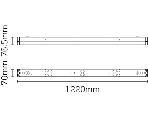 JCC Lighting JC100009 Skypack QR High Output 4ft Twin IP20 4000K 55W 7260lm