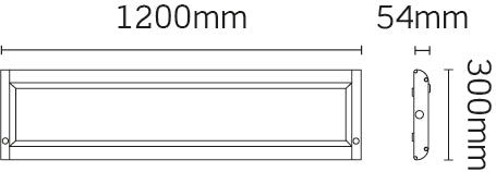 JCC Lighting JC72305DSI Skytile Surface Linear IP20 1200mm LED 49W 4000K DSI Dimmable
