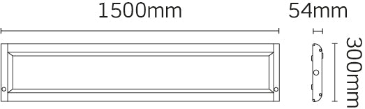 JCC Lighting JC72306DALI Skytile Surface Linear IP20 1500mm LED 60W 4000K DALI Dimmable