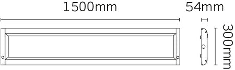 JCC Lighting JC72306DALI Skytile Surface Linear IP20 1500mm LED 60W 4000K DALI Dimmable