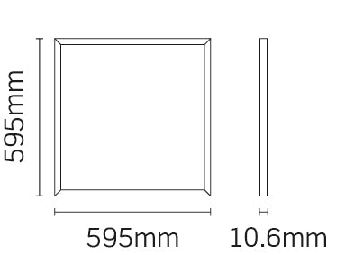 JCC Lighting JC080100 Skytile 600x600mm 30W IP44 3000K 3000lm Tp(a) UGR <19