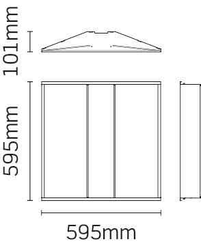 JCC Lighting JC71376 Skytile Direct/Indirect IP20 LED Panel & Driver 600 x 600 35W 4000K