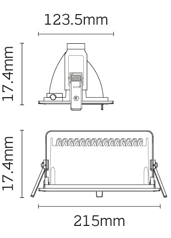 JCC Lighting JC47440WH Starscoop 40W LED Rectangular Wall Wash - CoB - 120° beam angle 4000K IP20