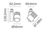 JCC Lighting JC14157BLK Starspot 1500 Mains IP20 Track Spotlight LED 20W 3000K 1300lm 40° Black