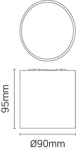 JCC Lighting JC17001 8.9W Surface mount ceiling light 17° beam angle IP54