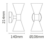 JCC Lighting JC17035 Surface mount up/down light GU10 2 x 5W max IP65