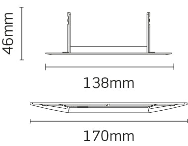 JCC Lighting JC1004/WH V50 tilt product converter plate WH finish