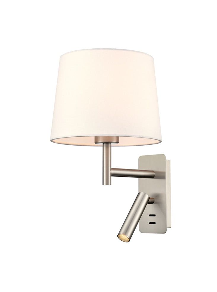 Franklite Christie wall light in satin nickel Christie part no - WB614