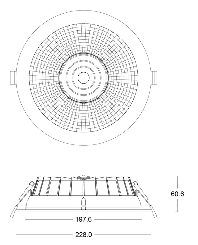 JCC Lighting JC5501 CoraLED™ Plus Commercial Downlight 13W IP54 3000K/4000K/5700K DALI/1-10V/SW dim