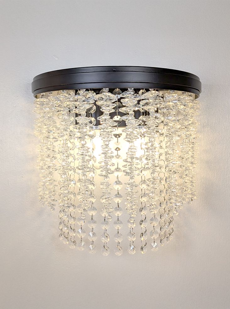 Franklite Coral 2lt Wall Light in Matt Black Coral part no - FL2502-2